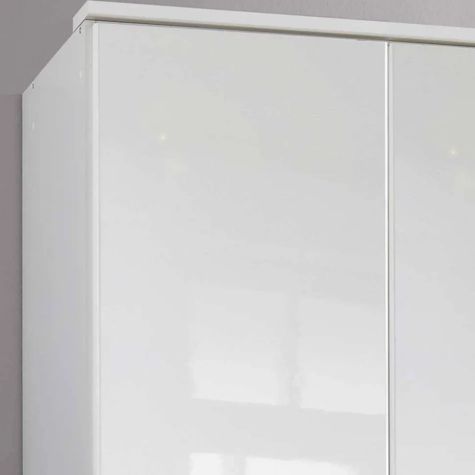 Weißer Kleiderschrank mit hochglänzender Front - Venture I