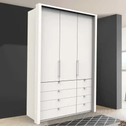 Weißer Kombi-Kleiderschrank mit Gleittür - Donpiave