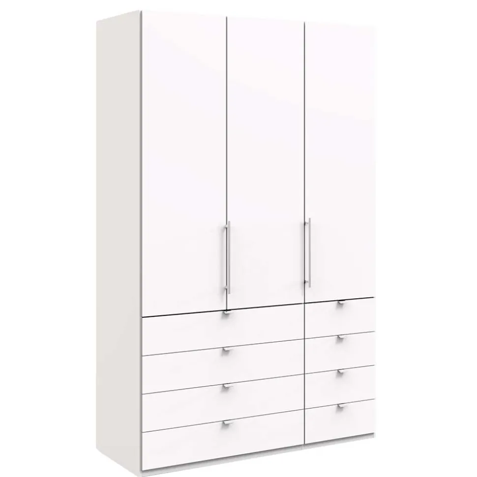 Weißer Kombi-Kleiderschrank mit Gleittür - Donpiave