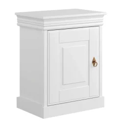 Weißer Landhaus Nachtschrank 1-türig - Presto