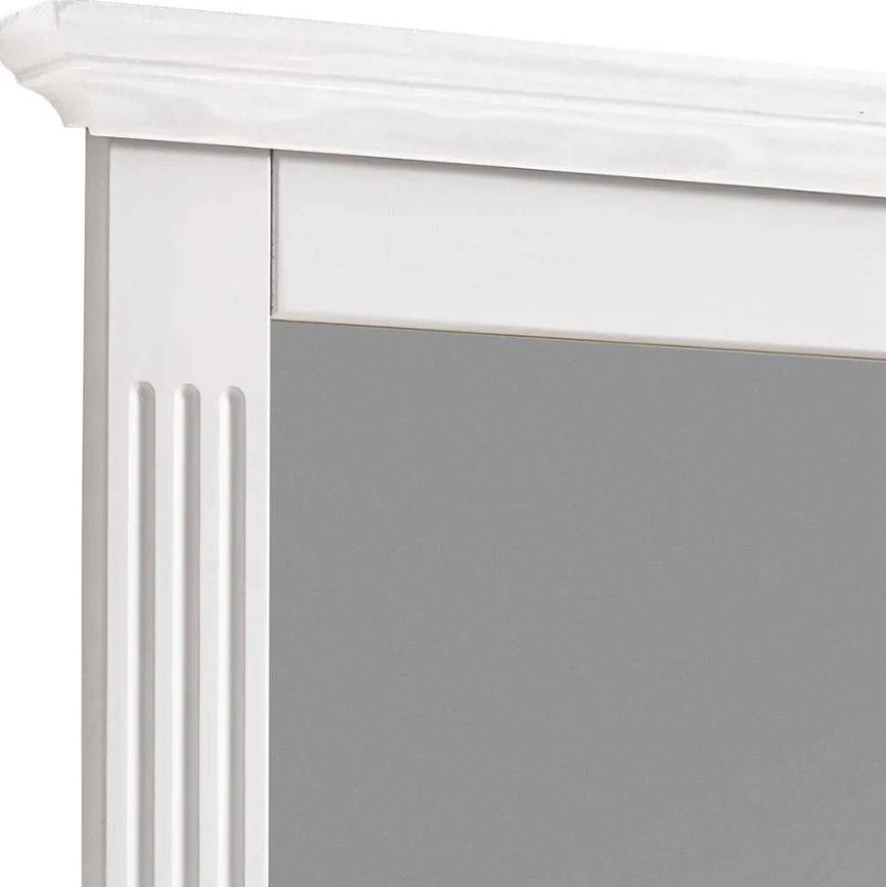 Weißer Landhausspiegel mit Holzrahmen - Kazanova