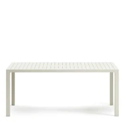 Weißer Metall-Gartentisch aus Aluminium - Kosmyna