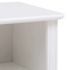 Weißer Nachttisch mit großem Fach - Velriva