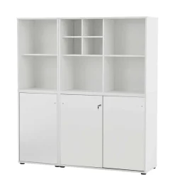 Weißer Office Aktenschrank 168 cm hoch - Empire