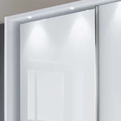 Weißer Schlafzimmerschrank mit Schwebetüren - Baltimore