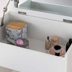 Weißer Schminktisch & Hocker - Toprino (zweiteilig)