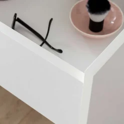 Weißer Schminktisch & Hocker - Toprino (zweiteilig)