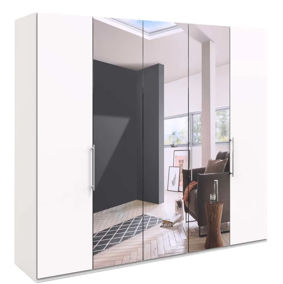 Weißer Schrank fürs Schlafzimmer mit Spiegeln - Donpiave