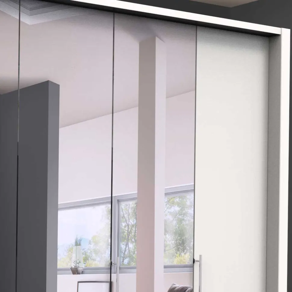 Weißer Schrank fürs Schlafzimmer mit Spiegeln - Donpiave