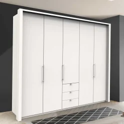 Weißer Schrank mit zwei Falttüren & Tür - Donpiave