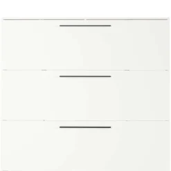 Weißer Schuhschrank 140 cm breit - Liss