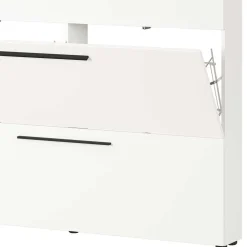 Weißer Schuhschrank 140 cm breit - Liss