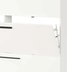 Weißer Schuhschrank 140 cm breit - Liss