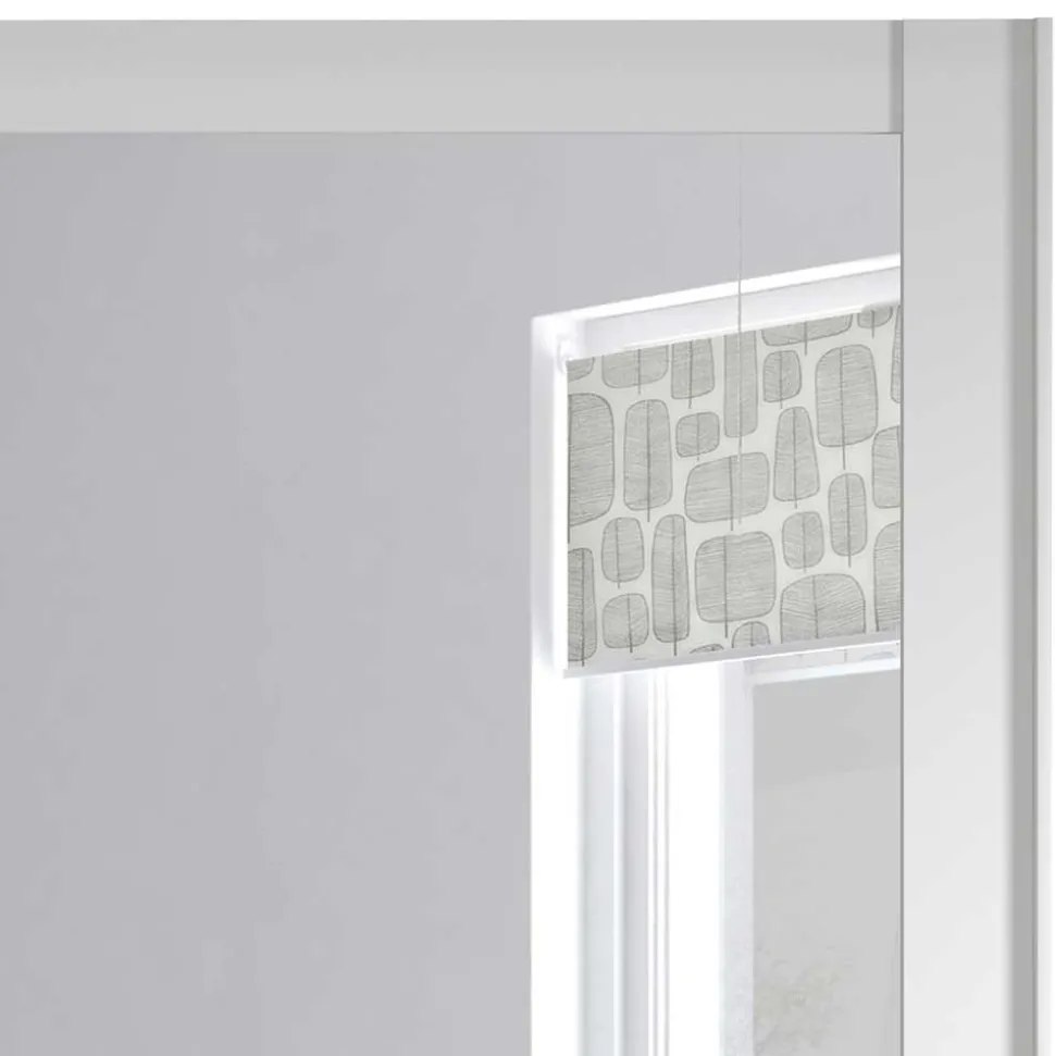 Weißer Schwebetüren-Schrank mit Spiegel - Flinn