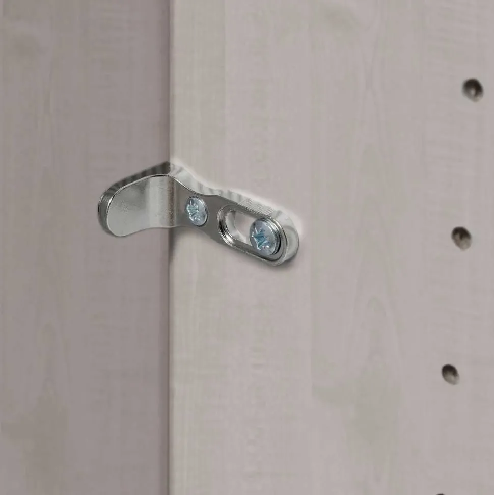 Weißer Schwebetüren-Schrank mit Spiegel - Flinn