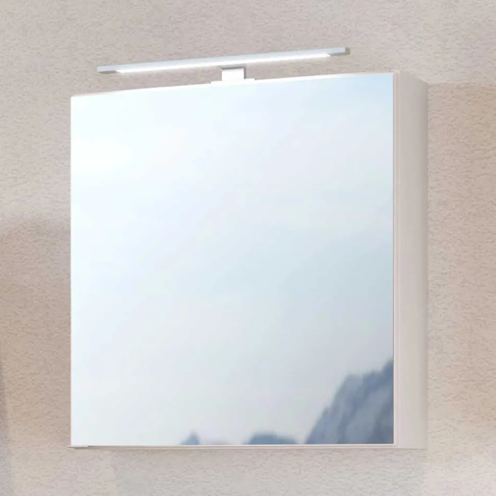 Weißer Spiegelschrank 1-türig - Enwicos