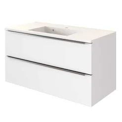 Weißes Badezimmermöbel Set groß - Livendas (fünfteilig)