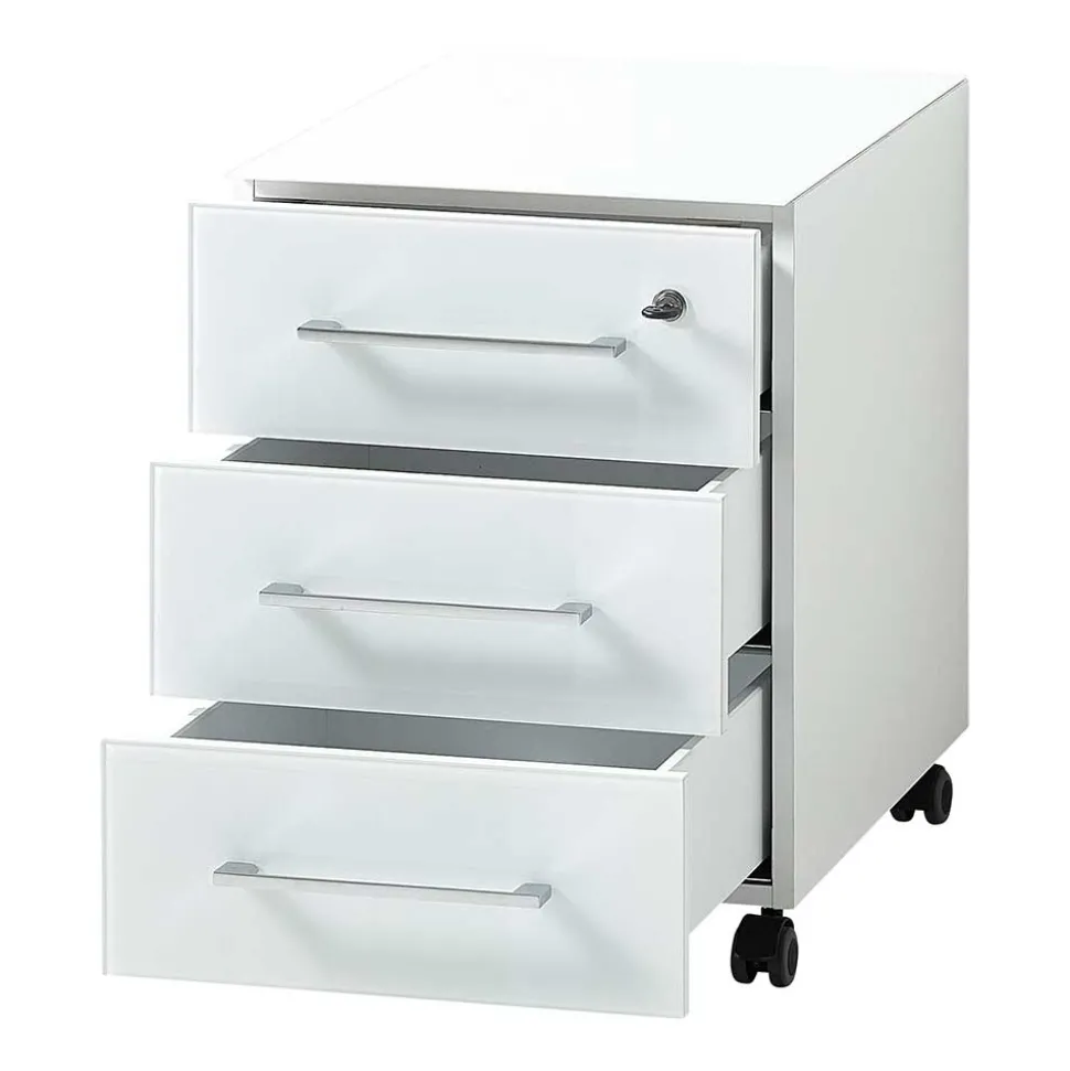 Weißes Büromöbel Set mit Schreibtisch - Fidania (zweiteilig)