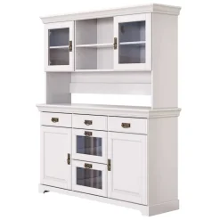 Weißes Buffet Schrank aus Kiefer massiv - Akbelev