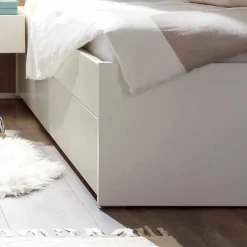 Weißes Einzelbett Haniata aus MDF