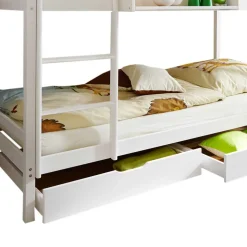 Weißes Etagenbett mit 2 Bettkästen - Tyler
