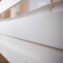 Weißes Etagenbett zu Einzelbetten umbaubar Eslabro aus Kiefer