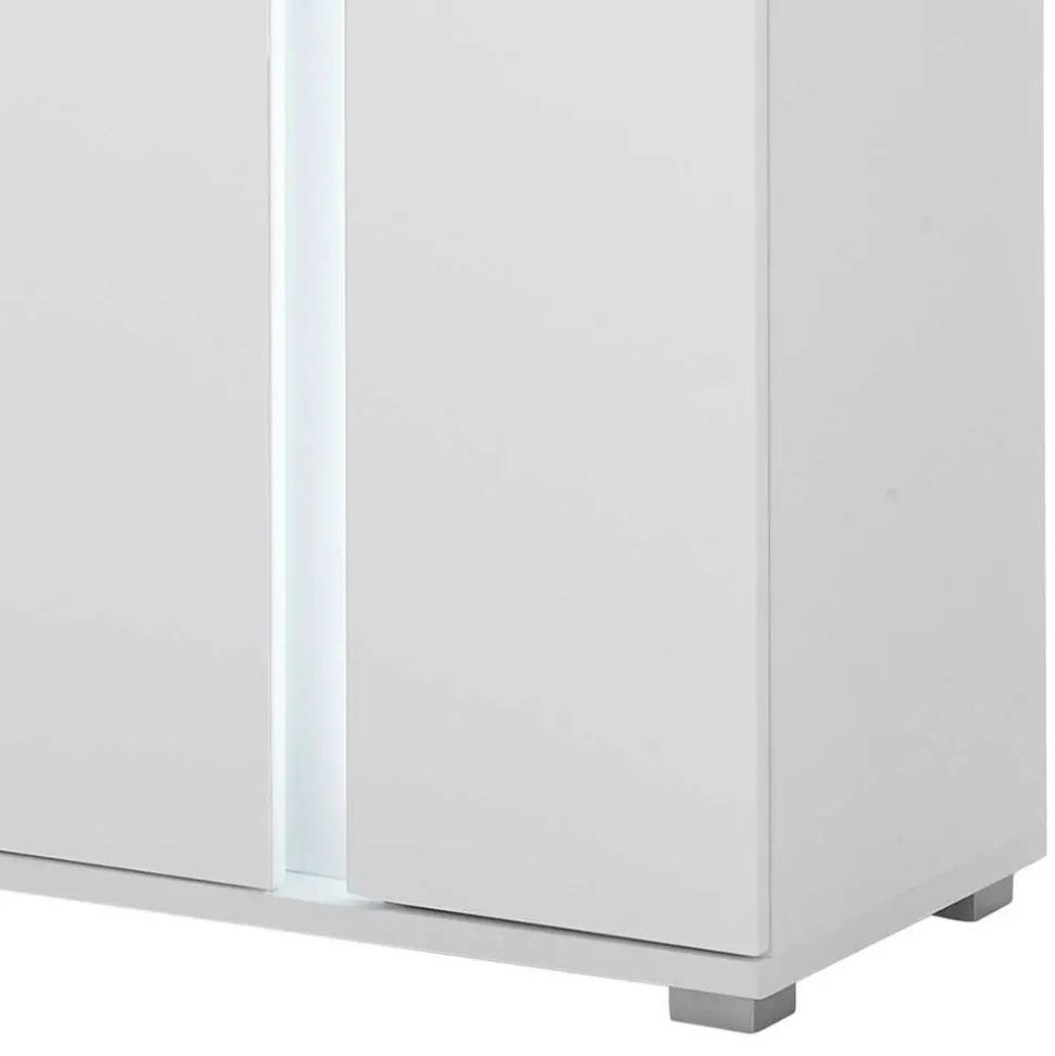 Weißes Highboard mit LED Beleuchtung - Tirol