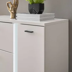 Weißes Highboard mit LED Beleuchtung - Tirol