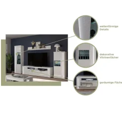 Weißes Hängeboard in 170 cm Breite - Gomata