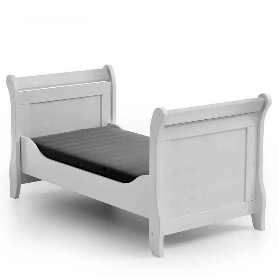 Weißes Holz Babybett inklusive Umbauseiten - Satumare