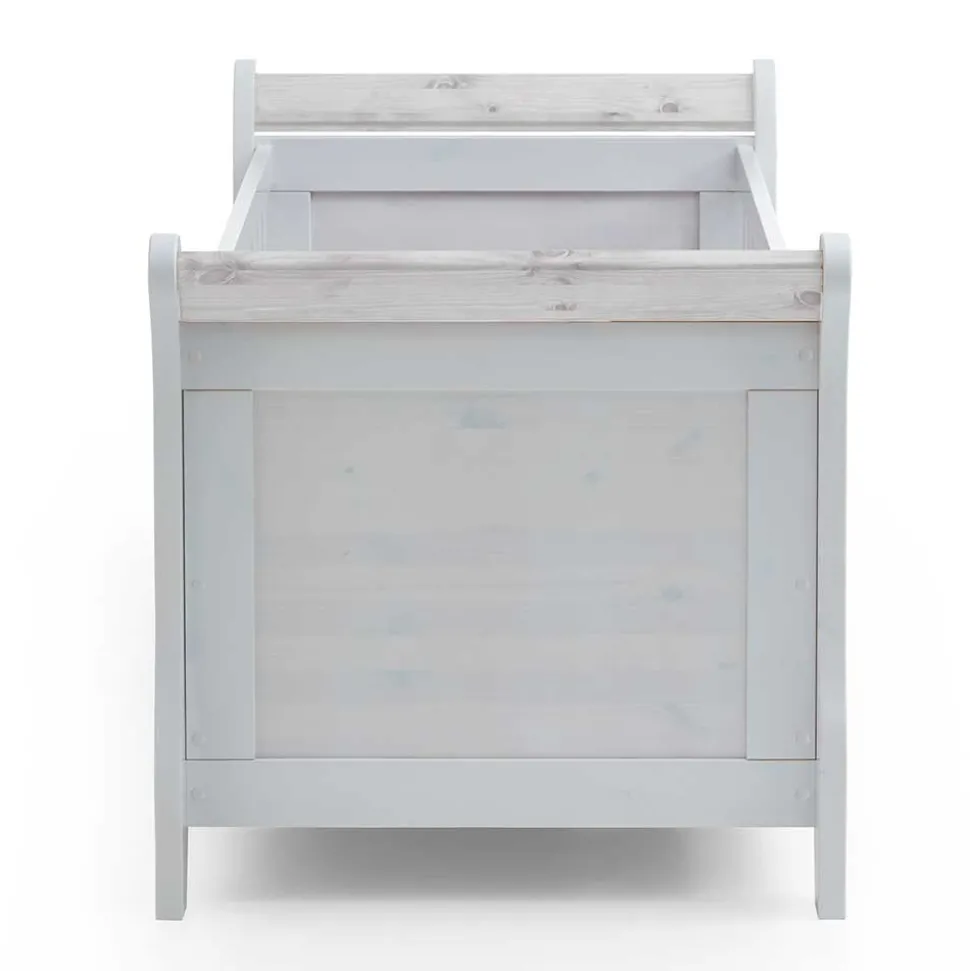 Weißes Holz Babybett inklusive Umbauseiten - Satumare