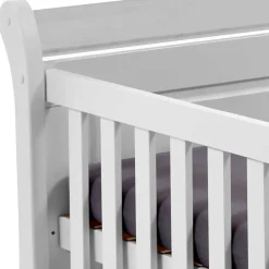 Weißes Holz Babybett inklusive Umbauseiten - Satumare