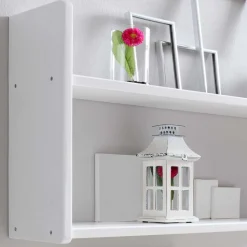 Weißes Holzregal für die Wandmontage - Barne