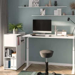 Weißes Homeoffice Möbel Set modern - Sparkle (zweiteilig)