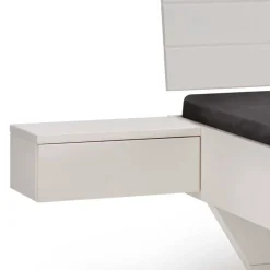 Weißes Kiefernholz-Bett mit Holzkufen - Ondeon