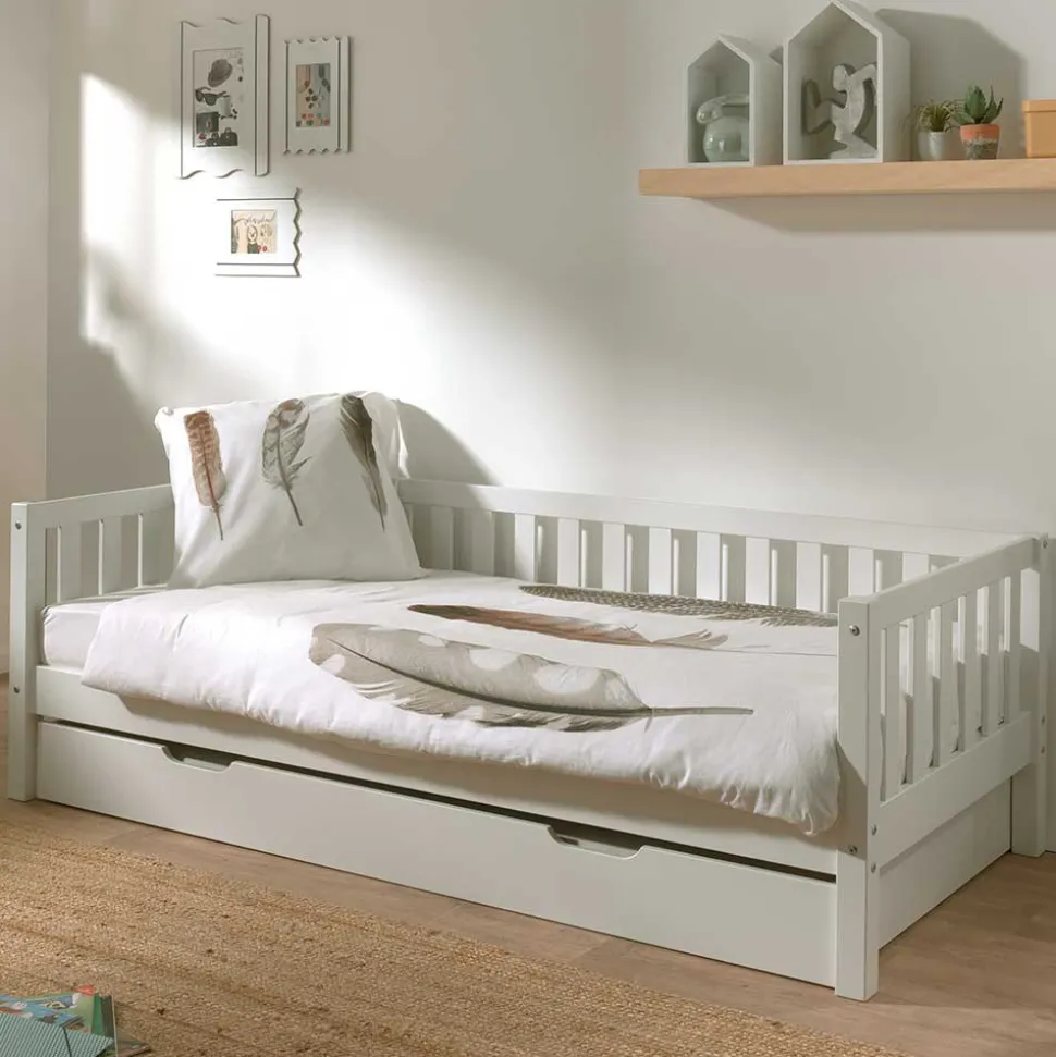 Weißes Kojenbett 90x200 cm aus Kiefer - Molo