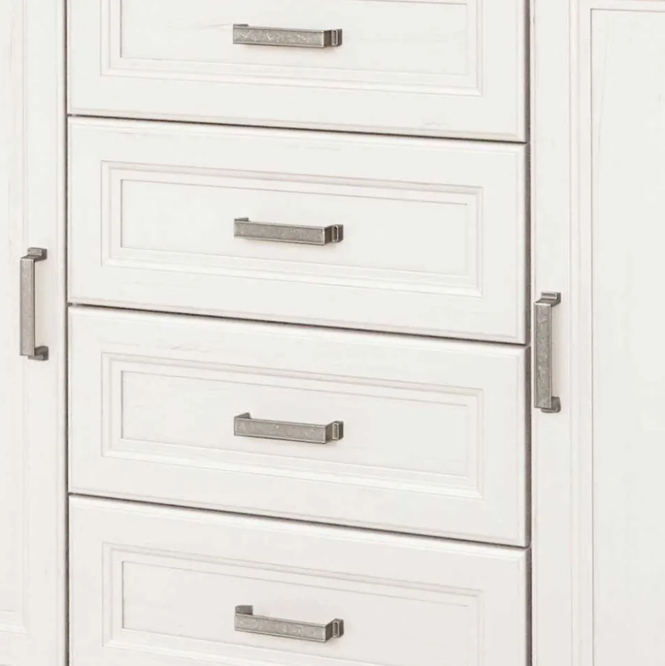 Weißes Landhaus Schlafzimmer Set - Maggio (fünfteilig)