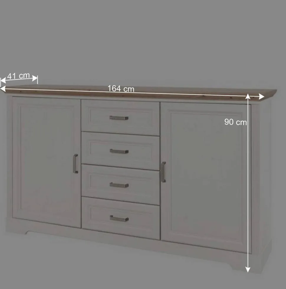 Weißes Landhaus Schlafzimmer Set - Maggio (fünfteilig)