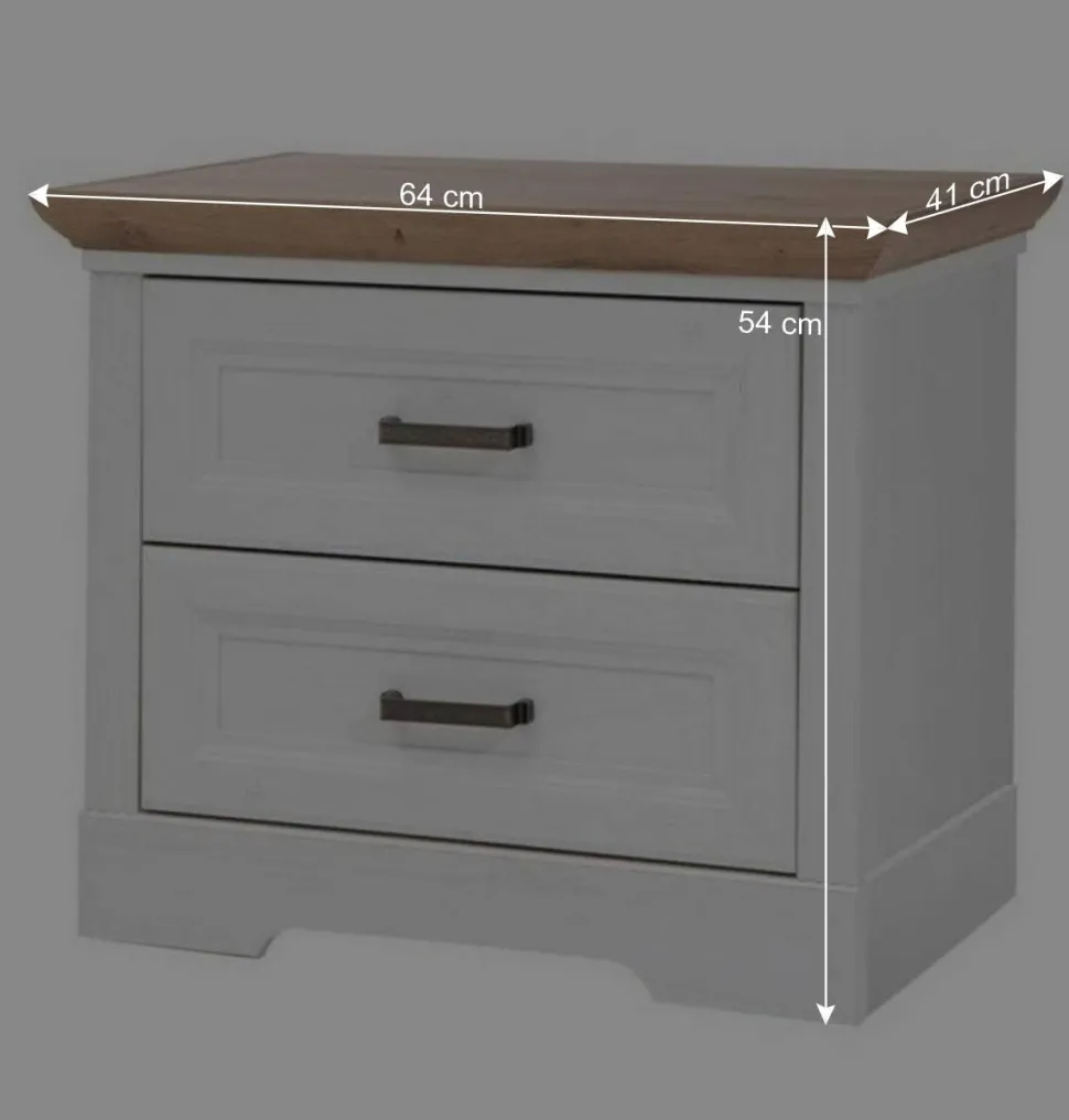 Weißes Landhaus Schlafzimmer Set - Maggio (fünfteilig)