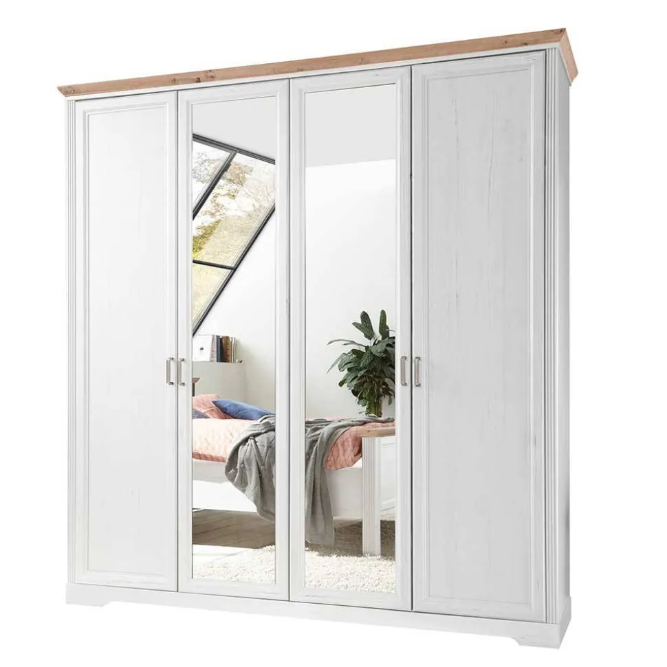 Weißes Landhaus Schlafzimmer Set - Maggio (fünfteilig)