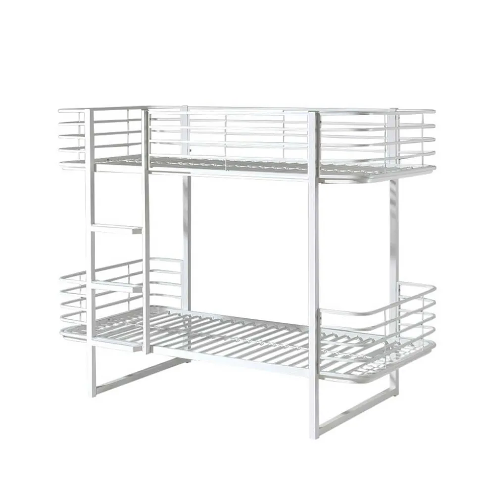 Weißes Metall Etagenbett 99x166x205 - Tamyno