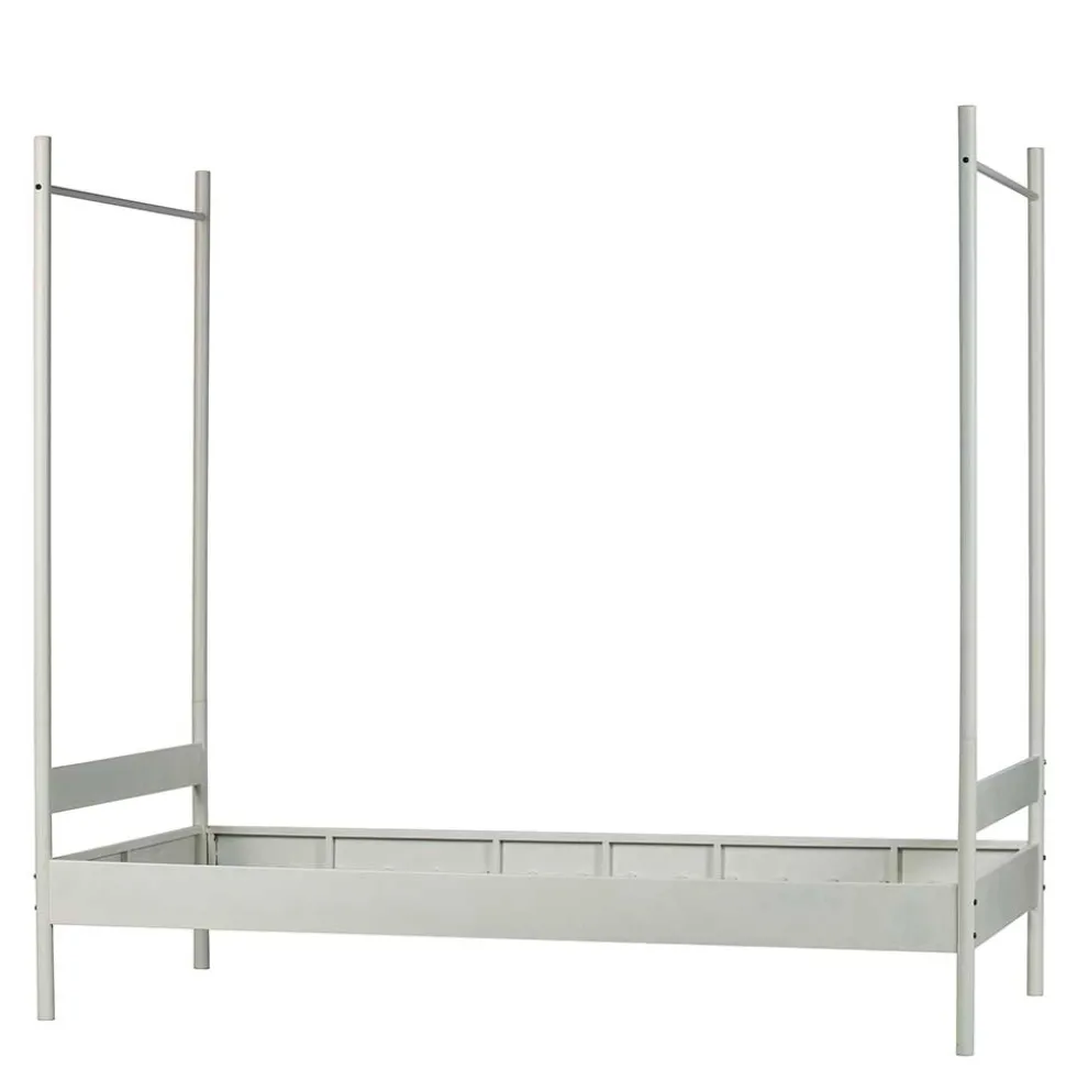 Weißes Metallbett mit Baldachin - Jenva