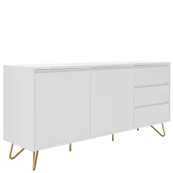 Weißes Sideboard 150cm mit Haarnadel Beinen - Donny