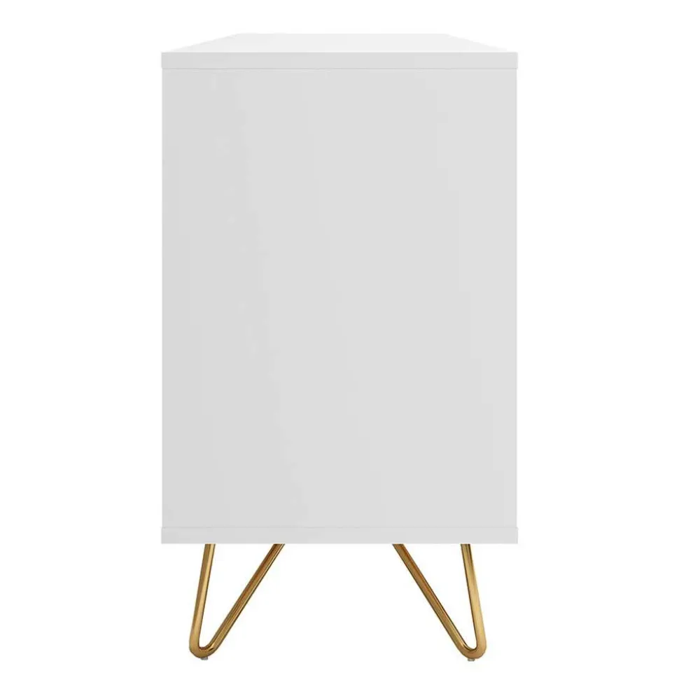 Weißes Sideboard 150cm mit Haarnadel Beinen - Donny