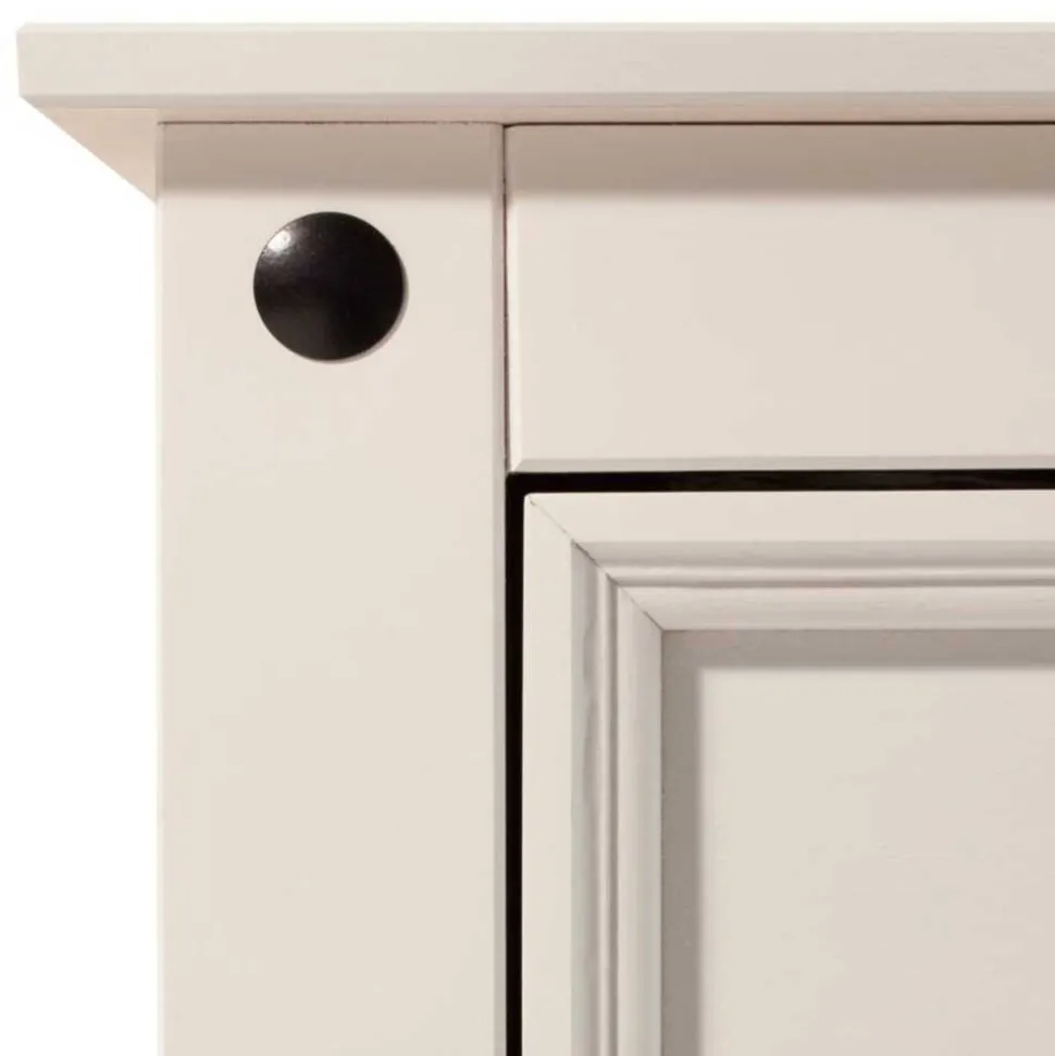 Weißes TV Board im Landhaus Design - Segrino