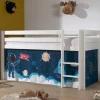 Weltall Spielbett Hochbett in Weiß - Obbo