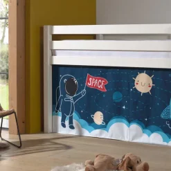 Weltall Spielbett Hochbett in Weiß - Obbo