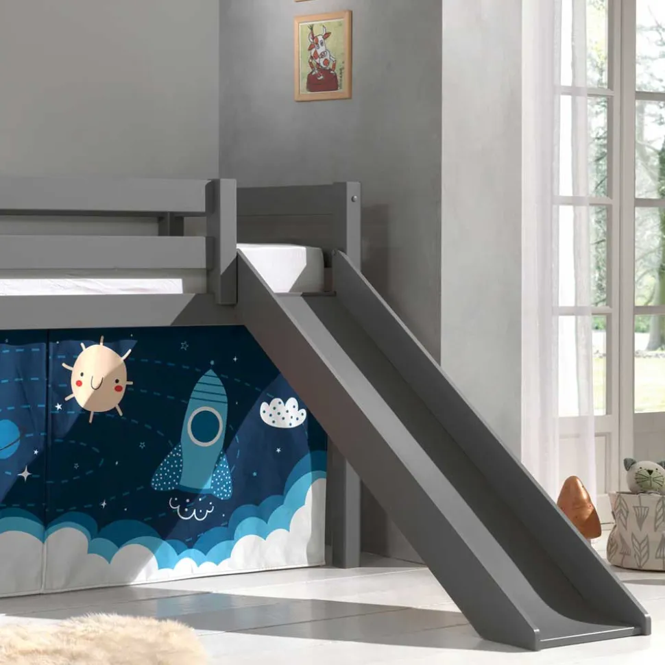 Weltraum Spielbett mit Rutsche - Kullara
