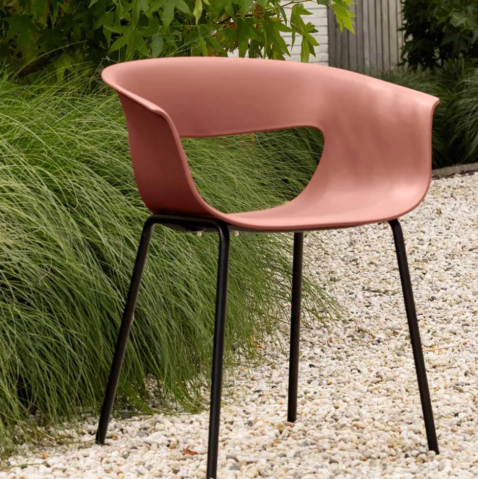 Wetterfeste Armlehnenstühle in Altrosa - Zandravo (2er Set)