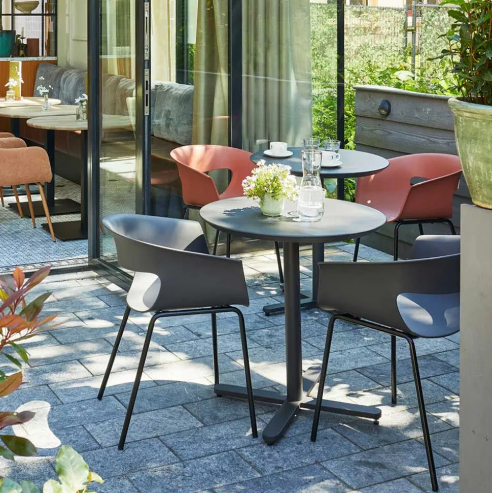 Wetterfeste Armlehnenstühle in Altrosa - Zandravo (2er Set)